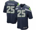 Seattle Seahawks #25 Richard Sherman Game Steel Blue Team Color Football Jersey