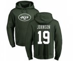 New York Jets #19 Keyshawn Johnson Green Name & Number Logo Pullover Hoodie