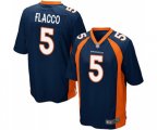 Denver Broncos #5 Joe Flacco Game Navy Blue Alternate Football Jersey