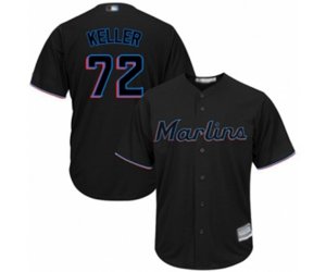 Miami Marlins Kyle Keller Replica Black Alternate 2 Cool Base Baseball Player Jersey