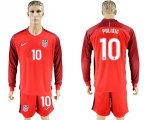2017-18 USA 10 PULISIC Away Long Sleeve Soccer Jersey