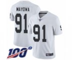 Oakland Raiders #91 Benson Mayowa White Vapor Untouchable Limited Player 100th Season Football Jersey