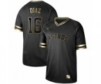 Houston Astros #16 Aledmys Diaz Authentic Black Gold Fashion Baseball Jersey