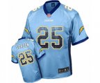 Los Angeles Chargers #25 Melvin Gordon Elite Electric Blue Drift Fashion Football Jersey