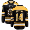 Boston Bruins #14 Paul Postma Authentic Black Home Fanatics Branded Breakaway NHL Jersey