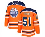 Edmonton Oilers #51 Brian Ferlin Premier Orange Home NHL Jersey