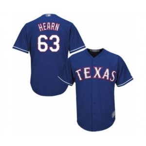 Texas Rangers #63 Taylor Hearn Authentic Royal Blue Alternate 2 Cool Base Baseball Player Jersey