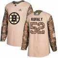 Boston Bruins #52 Sean Kuraly Authentic Camo Veterans Day Practice NHL Jersey