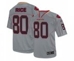 San Francisco 49ers #80 Jerry Rice Elite Lights Out Grey Football Jersey