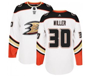 Anaheim Ducks #30 Ryan Miller Authentic White Away Hockey Jersey
