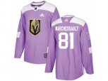 Vegas Golden Knights #81 Jonathan Marchessault Purple Authentic Fights Cancer Stitched NHL Jersey