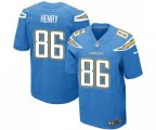 Los Angeles Chargers #86 Hunter Henry Elite Electric Blue Alternate Football Jersey