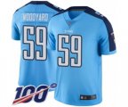Tennessee Titans #59 Wesley Woodyard Limited Light Blue Rush Vapor Untouchable 100th Season Football Jersey