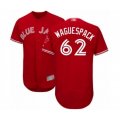 Toronto Blue Jays #62 Jacob Waguespack Scarlet Alternate Flex Base Authentic Collection Alternate Baseball Player Jersey