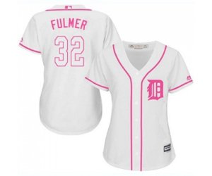 Women\'s Detroit Tigers #32 Michael Fulmer Authentic White Fashion Cool Base Baseball Jersey