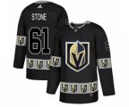 Vegas Golden Knights #61 Mark Stone Authentic Black Team Logo Fashion Hockey Jersey