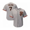 San Francisco Giants #7 Donovan Solano Grey Alternate Flex Base Authentic Collection Baseball Player Jersey
