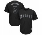 Los Angeles Angels of Anaheim #5 Albert Pujols La Maquina Authentic Black 2019 Players Weekend Baseball Jersey
