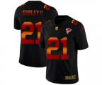 Atlanta Falcons #21 Todd Gurley II Black Red Orange Stripe Vapor Limited NFL Jersey