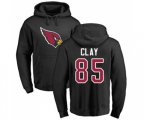 Arizona Cardinals #85 Charles Clay Black Name & Number Logo Pullover Hoodie