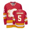 Calgary Flames #5 Mark Giordano Premier Red Third NHL Jersey