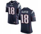 New England Patriots #18 Matthew Slater Game Navy Blue Team Color Football Jersey