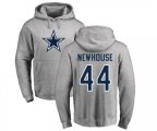 Dallas Cowboys #44 Robert Newhouse Ash Name & Number Logo Pullover Hoodie