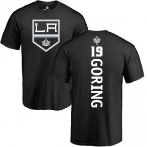 Los Angeles Kings #19 Butch Goring Black Backer T-Shirt