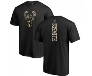 Milwaukee Bucks #20 Jason Smith Black One Color Backer T-Shirt