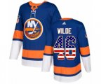 New York Islanders #46 Bode Wilde Authentic Royal Blue USA Flag Fashion NHL Jersey