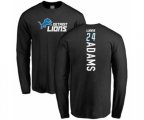 Detroit Lions #24 Andrew Adams Black Backer Long Sleeve T-Shirt