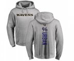 Baltimore Ravens #96 Brent Urban Ash Backer Pullover Hoodie