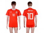 Wales #10 Ramsey Red Home Soccer Club Jersey