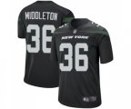 New York Jets #36 Doug Middleton Game Black Alternate Football Jersey