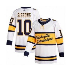 Nashville Predators #10 Colton Sissons Authentic White 2020 Winter Classic Hockey Jersey