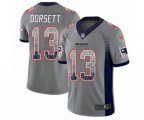 New England Patriots #13 Phillip Dorsett Limited Gray Rush Drift Fashion NFL Jersey