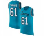 Carolina Panthers #61 Matt Paradis Blue Rush Player Name & Number Tank Top Football Jersey