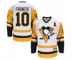 CCM Pittsburgh Penguins #10 Ron Francis Authentic White Throwback NHL Jersey