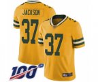 Green Bay Packers #37 Josh Jackson Limited Gold Rush Vapor Untouchable 100th Season Football Jersey