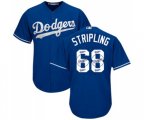 Los Angeles Dodgers #68 Ross Stripling Authentic Royal Blue Team Logo Fashion Cool Base MLB Jersey