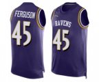Baltimore Ravens #45 Jaylon Ferguson Limited Purple Player Name & Number Tank Top Football Jersey