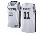 San Antonio Spurs #11 Bryn Forbes Swingman White NBA Jersey - Association Edition