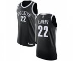 Brooklyn Nets #22 Caris LeVert Authentic Black Road Basketball Jersey - Icon Edition