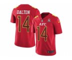 Cincinnati Bengals #14 Andy Dalton Red Stitched NFL Limited AFC 2017 Pro Bowl Jersey
