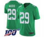 Philadelphia Eagles #29 Avonte Maddox Limited Green Rush Vapor Untouchable 100th Season Football Jersey