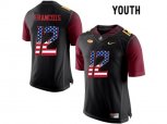 2016 US Flag Fashion-2016 Youth Florida State Seminoles Deondre Francois #12 College Football Jersey - Black