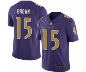 Baltimore Ravens #15 Marquise Brown Limited Purple Rush Vapor Untouchable Football Jersey