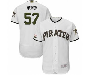 Pittsburgh Pirates Nick Burdi White Alternate Authentic Collection Flex Base Baseball Player Jersey