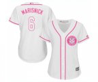 Women's Houston Astros #6 Jake Marisnick Authentic White Fashion Cool Base Baseball Jersey