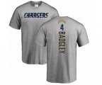 Los Angeles Chargers #4 Michael Badgley Ash Backer T-Shirt